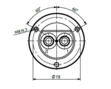 HBS Swivel joint 02 ways D045020200 HBS Swivel joint 02 ways D045020200