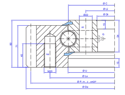 TGB Hydraulics E.25.B Slewing Ring TGB Hydraulics E.25.B Slewing Ring