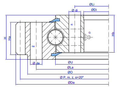 TGB Hydraulics E.25.D Slewing Ring TGB Hydraulics E.25.D Slewing Ring