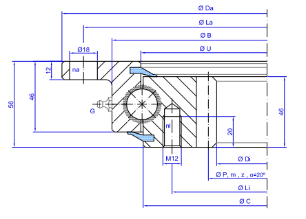 TGB Hydraulics I.20.C Slewing Ring TGB Hydraulics I.20.C Slewing Ring