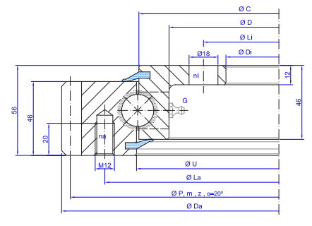 TGB Hydraulics E.20.C Slewing Ring TGB Hydraulics E.20.C Slewing Ring