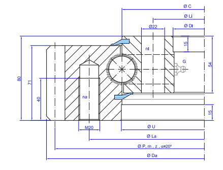 TGB Hydraulics E.25.B Slewing Ring TGB Hydraulics E.25.B Slewing Ring
