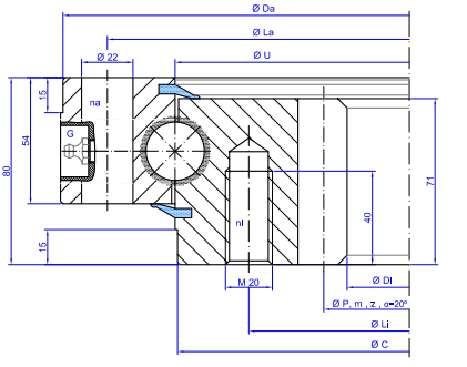 TGB Hydraulics I.25.B Slewing Ring TGB Hydraulics I.25.B Slewing Ring