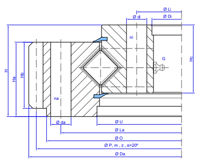 TGB Hydraulics E.16-25.D-R Slewing Ring TGB Hydraulics E.16-25.D-R Slewing Ring