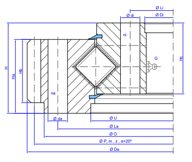 TGB Hydraulics E.40-45.D-R Slewing Ring TGB Hydraulics E.40-45.D-R Slewing Ring