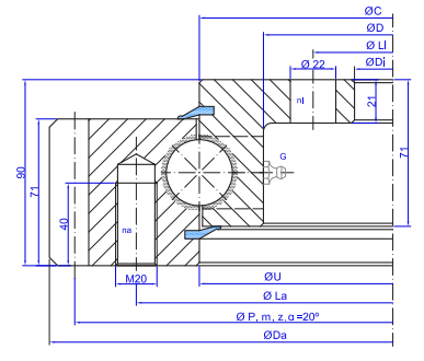 TGB Hydraulics E.32.C Slewing Ring TGB Hydraulics E.32.C Slewing Ring